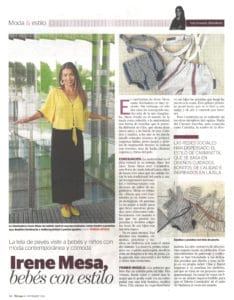 Reportaje en Brisas Magazine: "Irene Mesa, bebés con estilo"